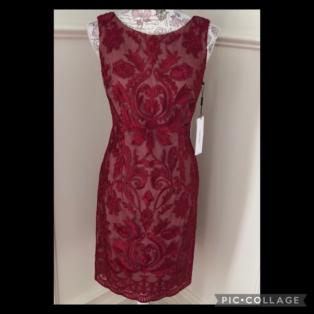 NWT CK lace overlay Cocktail Dress